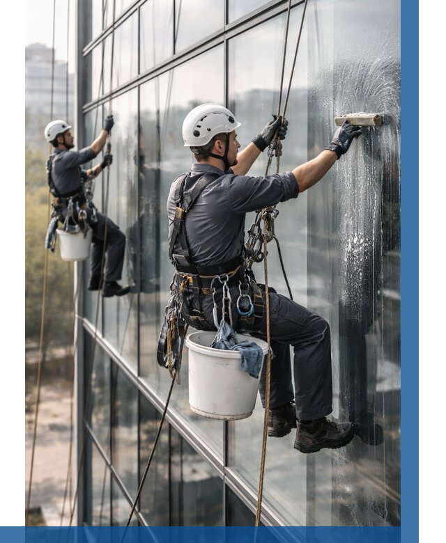 Мойка сплошного остекления в Октябрьском, заказать от 311 р.| ВЫСОТНИК-Ктб