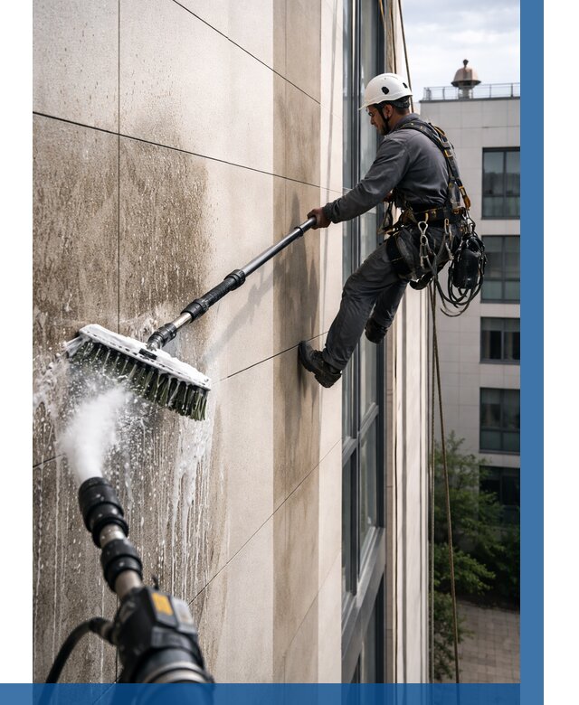 Мойка фасада из керамогранита в Октябрьском от 311 р. | ВЫСОТНИК-Ктб