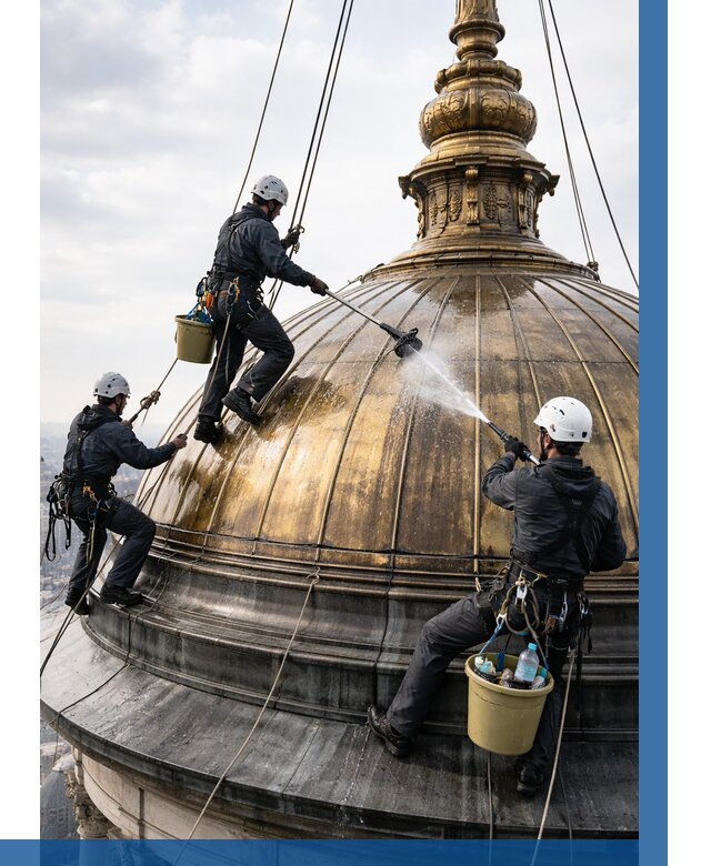 Мойка куполов и шпилей в Октябрьском от 8286 р. - заказать | ВЫСОТНИК-Ктб