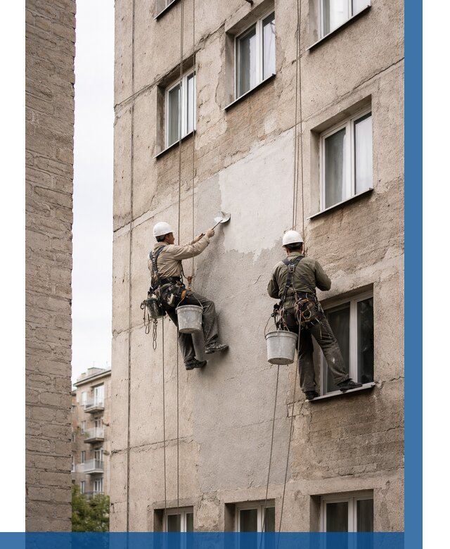 Косметический ремонт фасада в Октябрьском от 1139 р. | ВЫСОТНИК-Ктб