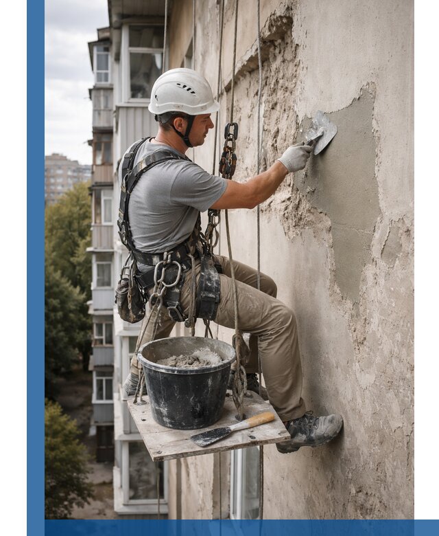 Восстановление фасадной штукатурки в Октябрьском с гарантией качества