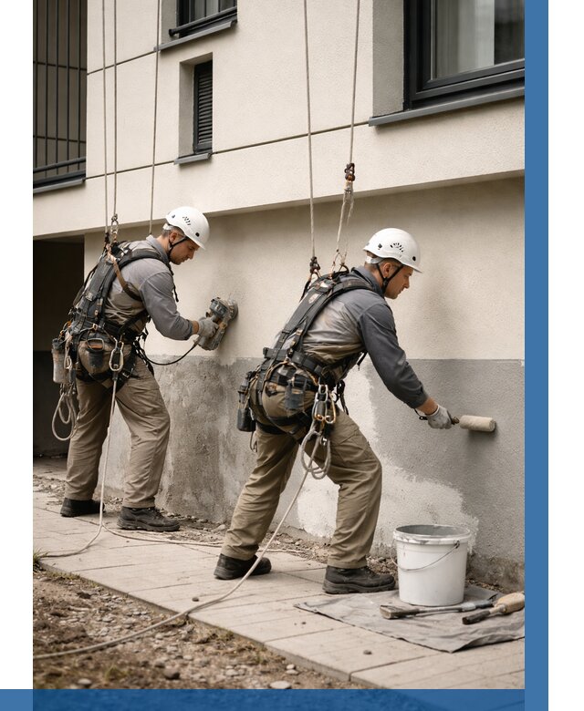 Окраска цоколя здания в Октябрьском от 466 р. под ключ | ВЫСОТНИК-Ктб