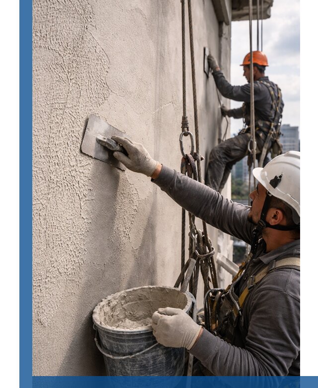 Декоративная штукатурка фасада с утеплением и защитой в Октябрьском