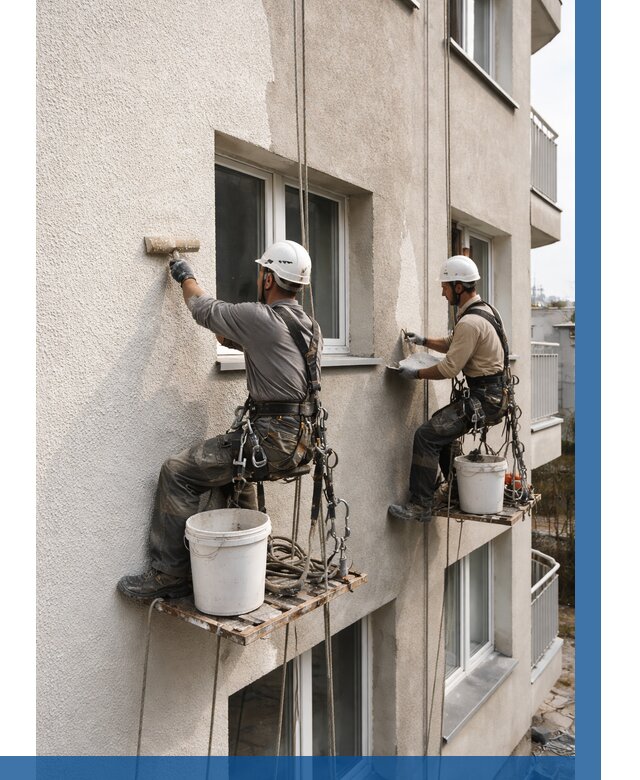 Нанесение короеда на фасад в Октябрьском от 466 р. | ВЫСОТНИК-Ктб