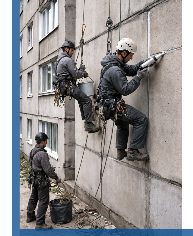 Герметизация межпанельных швов в Октябрьском с гарантией герметичности