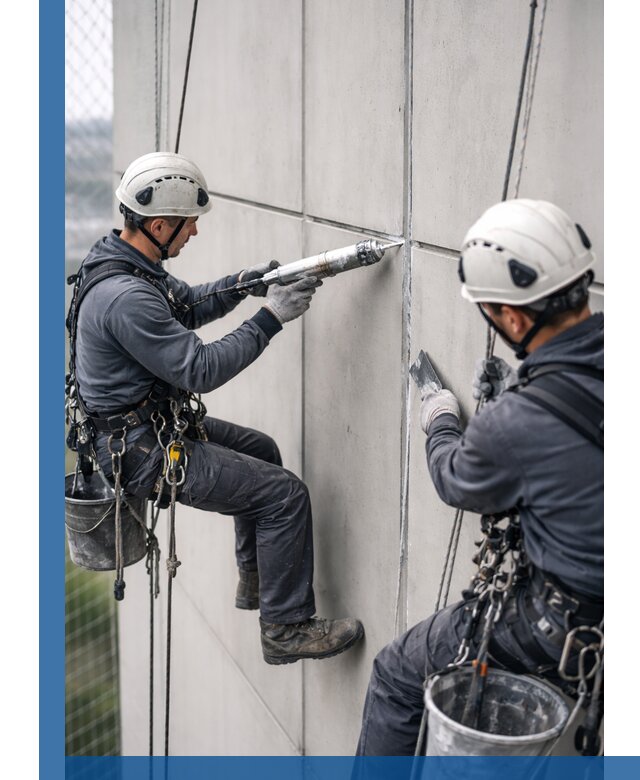 Первичная герметизация швов фасадов и кровель в Октябрьском