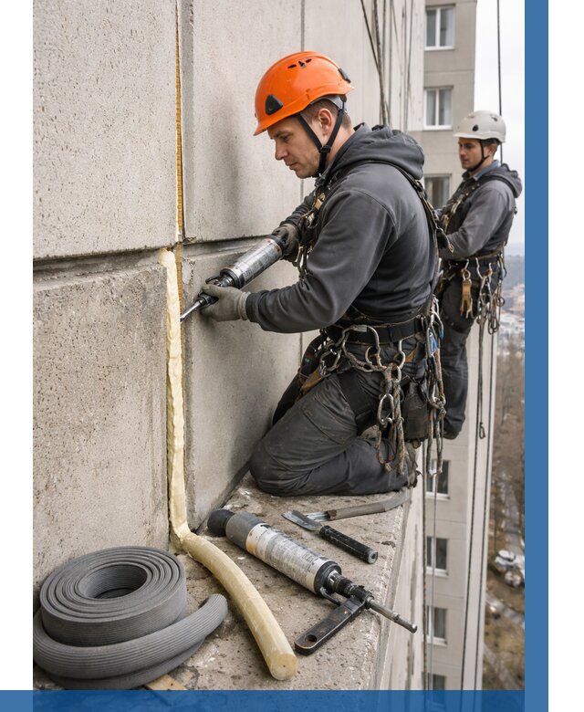 Теплый шов межпанельные швы в Октябрьском от 725 р. | ВЫСОТНИК-Ктб