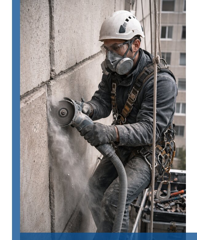 Штробление межпанельных швов в Октябрьском качественно и быстро