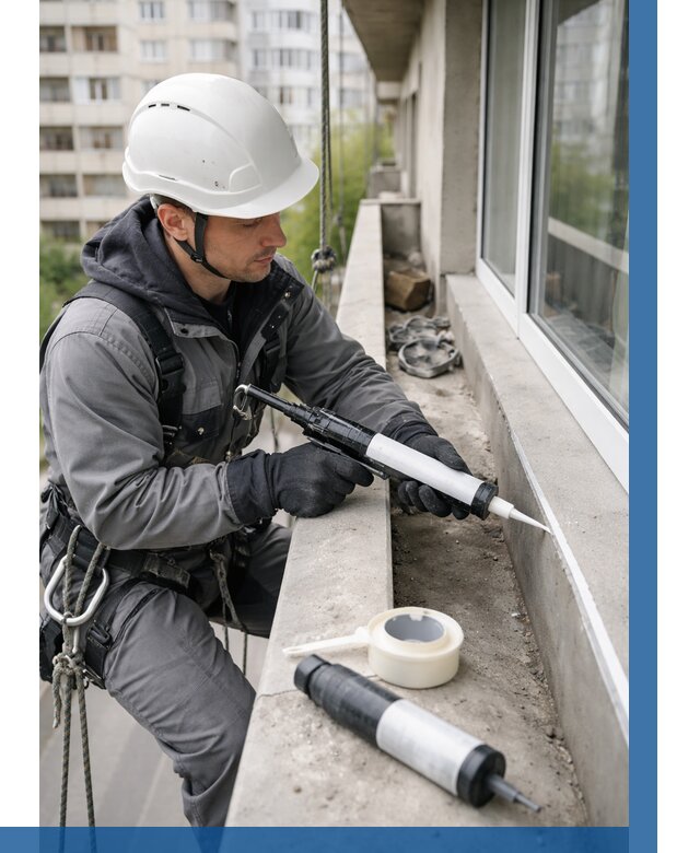 Герметизация швов лоджии в Октябрьском от 4661 р. | ВЫСОТНИК-Ктб