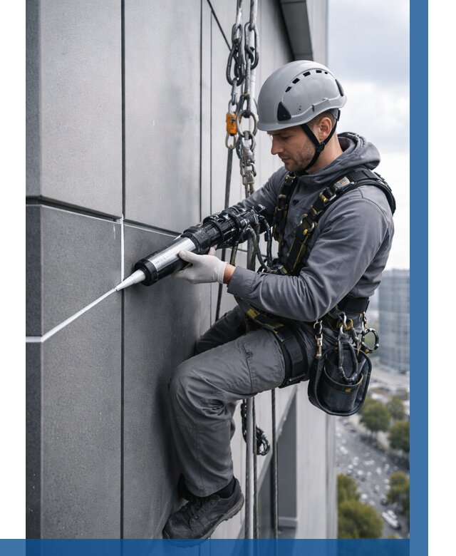 Герметизация стыков фасадных панелей в Октябрьском от 6732 р.| ВЫСОТНИК-Ктб