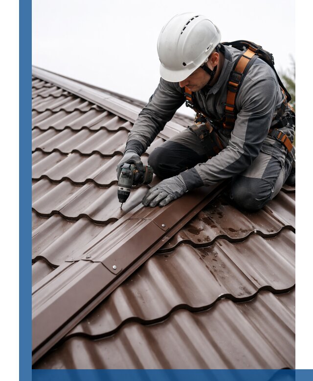 Ремонт металлочерепицы на крыше в Октябрьском профессионально