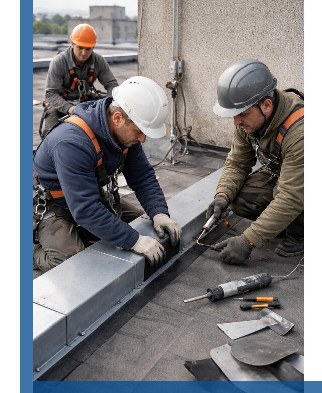 Ремонт кровельных примыканий в Октябрьском профессионально