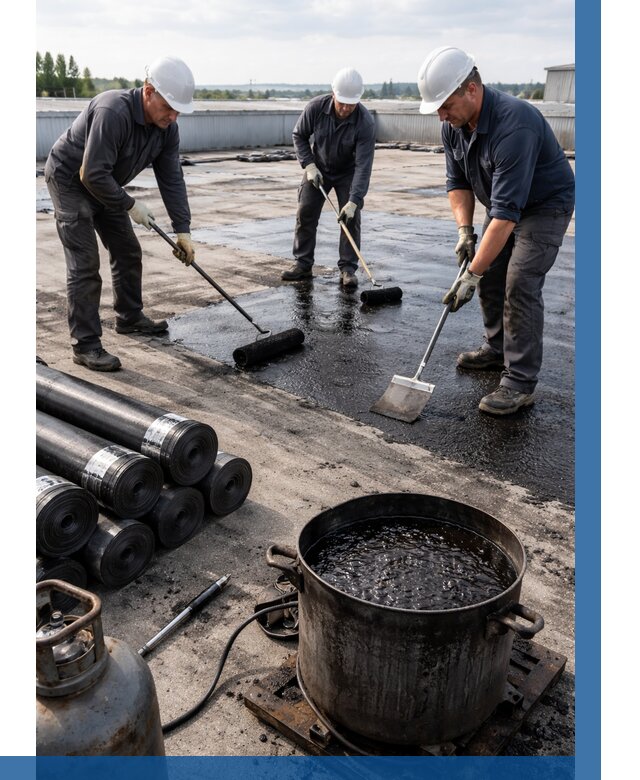 Гидроизоляция кровли мастикой в Октябрьском от 621 р. | ВЫСОТНИК-Ктб