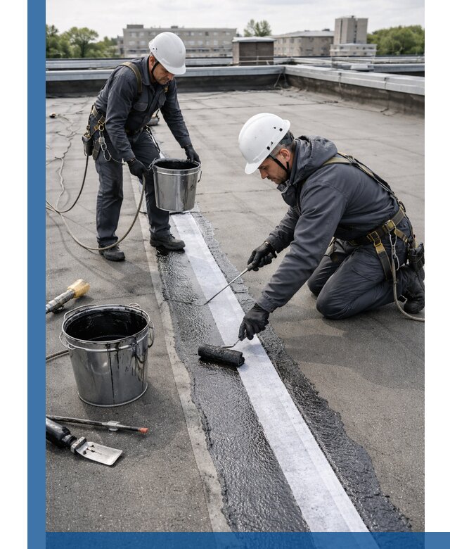 Гидроизоляция кровли мастикой в Октябрьском надежная защита