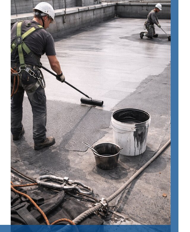 Гидроизоляция кровли жидкой резиной в Октябрьском от 518 р. | ВЫСОТНИК-Ктб