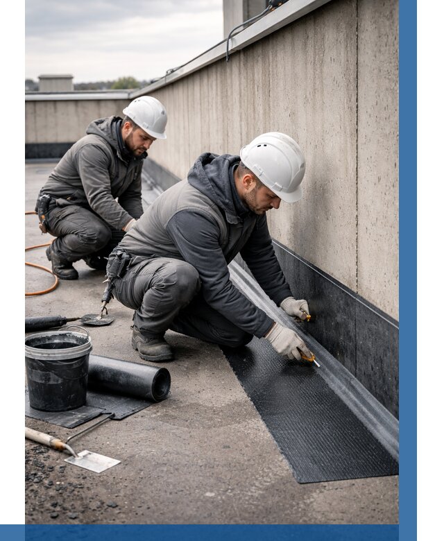 Гидроизоляция примыканий на кровле в Октябрьском от 932 р. | ВЫСОТНИК-Ктб