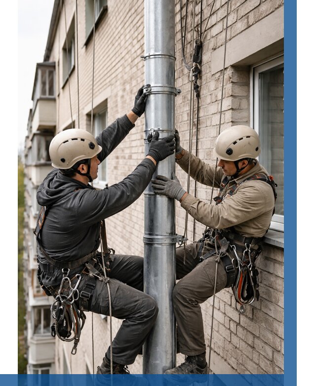Замена водосточных труб в Октябрьском от 6732 р. | ВЫСОТНИК-Ктб