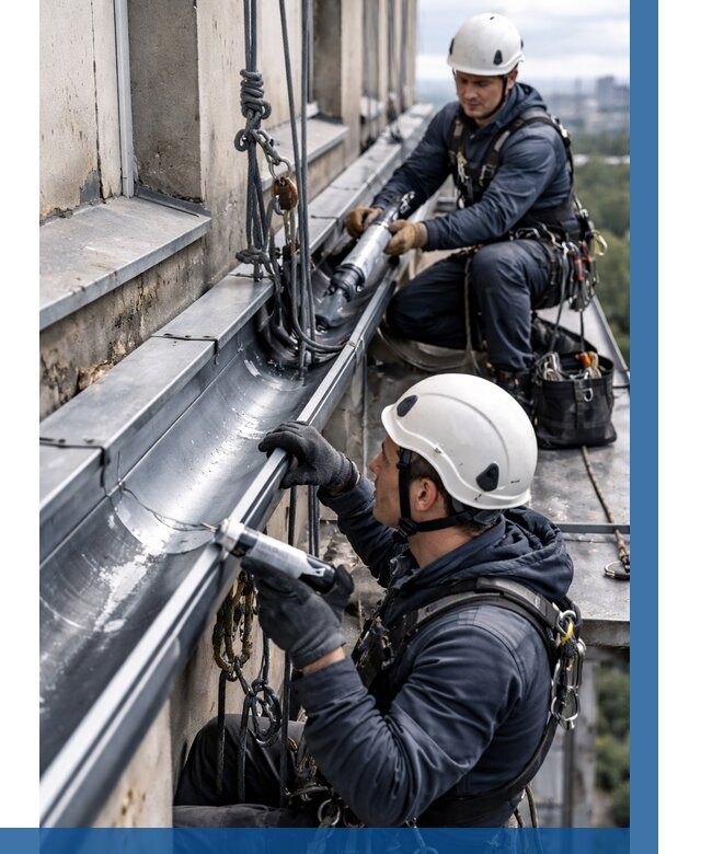 Ремонт водосточных желобов в Октябрьском от 6732 р. | ВЫСОТНИК-Ктб