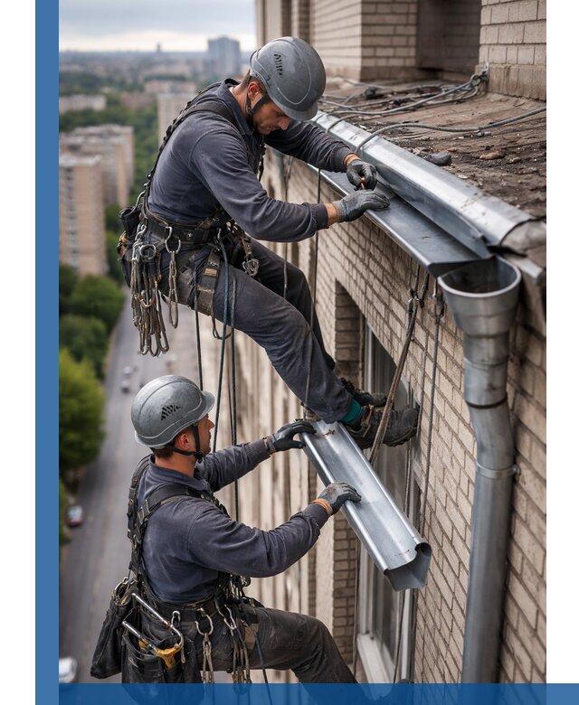Ремонт водосточных желобов в Октябрьском, быстро и качественно