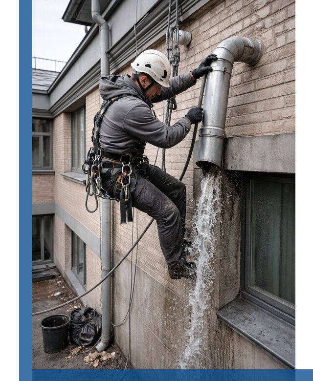 Профессиональная прочистка водосточных труб в Октябрьском с гарантией