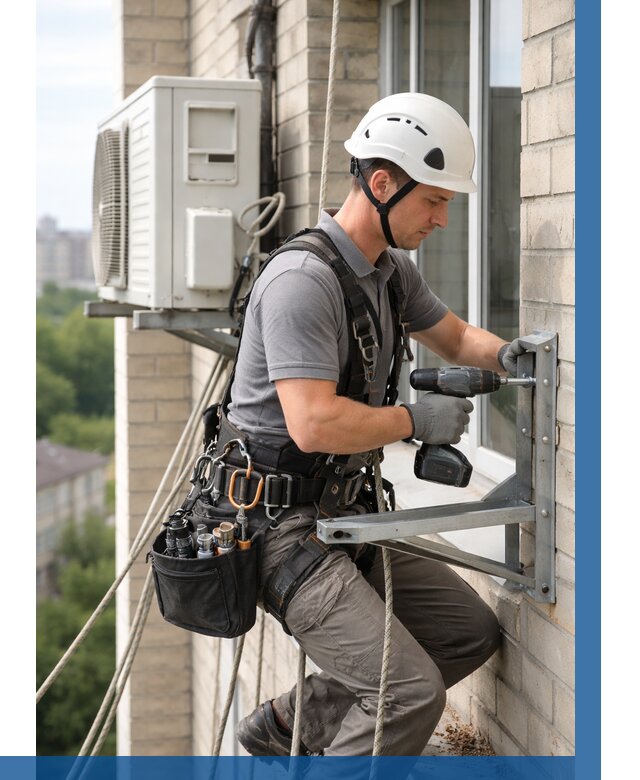 Установка кронштейнов кондиционера в Октябрьском от 3625 р. | ВЫСОТНИК-Ктб