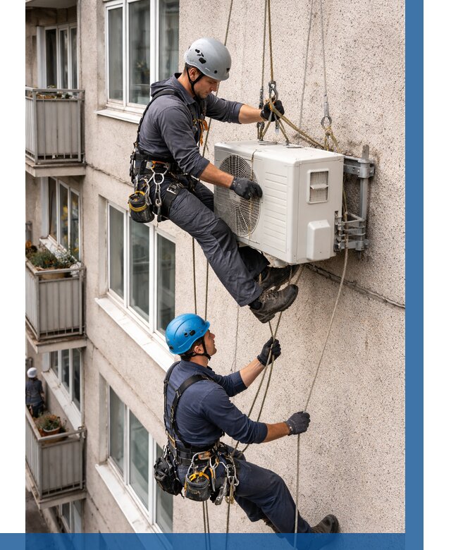 Перенос внешнего блока кондиционера в Октябрьском от 9321 р.| ВЫСОТНИК-Ктб