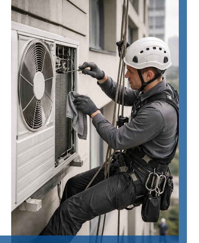 Обслуживание внешнего блока кондиционера в Октябрьском от 2796 р.ВЫСОТНИК-Ктб