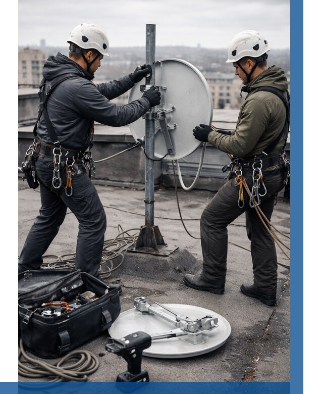 Демонтаж антенн на крыше в Октябрьском от 4661 р. | ВЫСОТНИК-Ктб