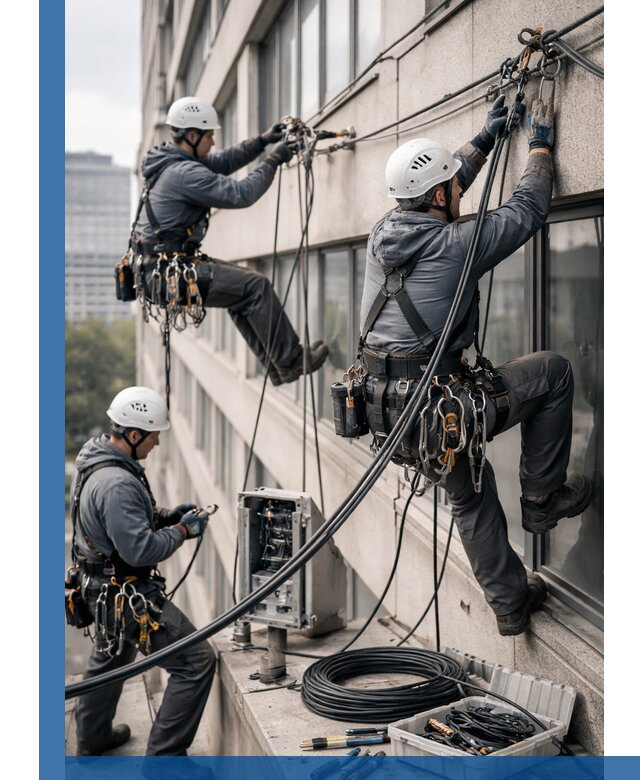 Прокладка оптоволоконного кабеля в Октябрьском под ключ с тестированием