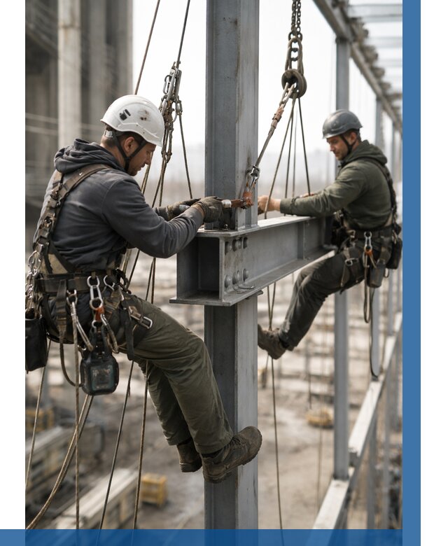 Монтаж металлоконструкций на высоте в Октябрьском от 3625 р. | ВЫСОТНИК-Ктб