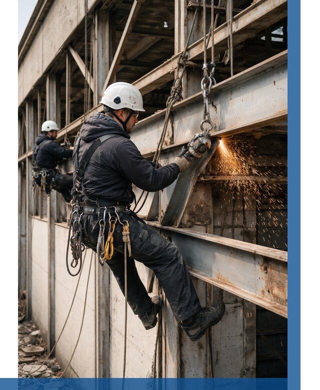 Демонтаж металлоконструкций на высоте в Октябрьском от 6732р. |ВЫСОТНИК-Ктб