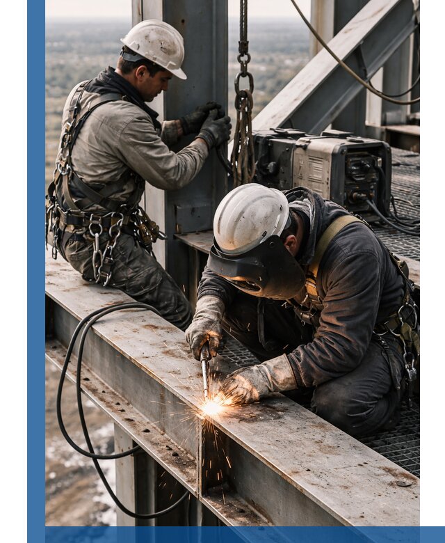 Высотные сварочные работы в Октябрьском для промышленных объектов