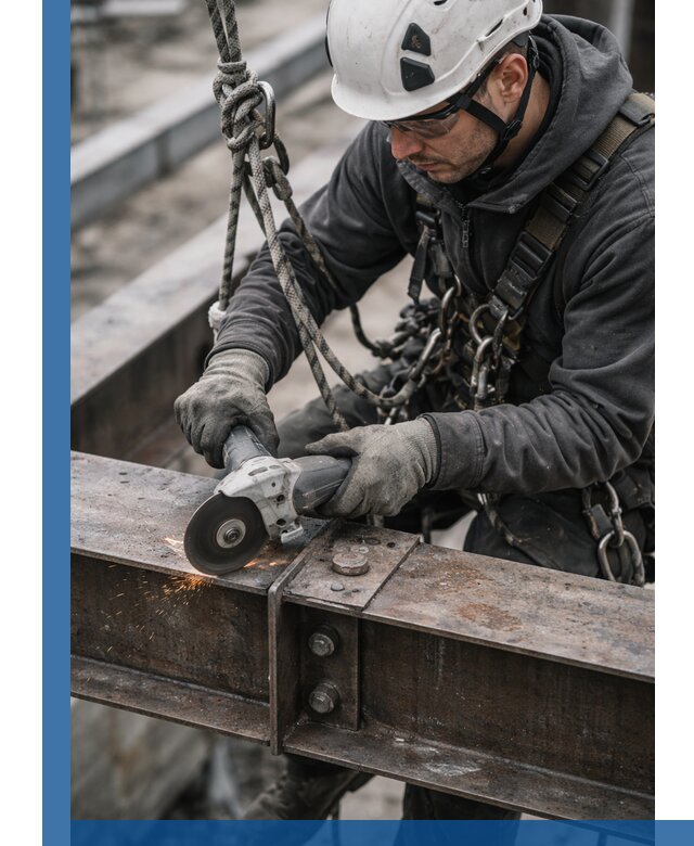 Резка металла на высоте в Октябрьском для зданий и конструкций