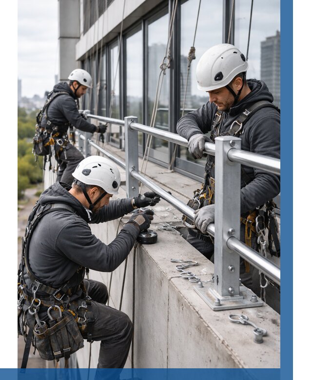Монтаж ограждений на высоте в Октябрьском, от 1243 р. | ВЫСОТНИК-Ктб