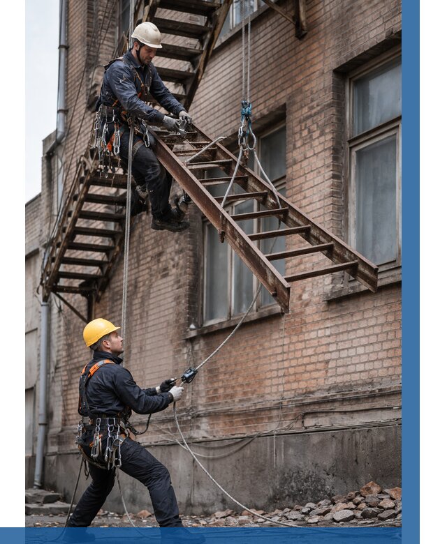 Демонтаж пожарной лестницы в Октябрьском от 12428 р. | ВЫСОТНИК-Ктб
