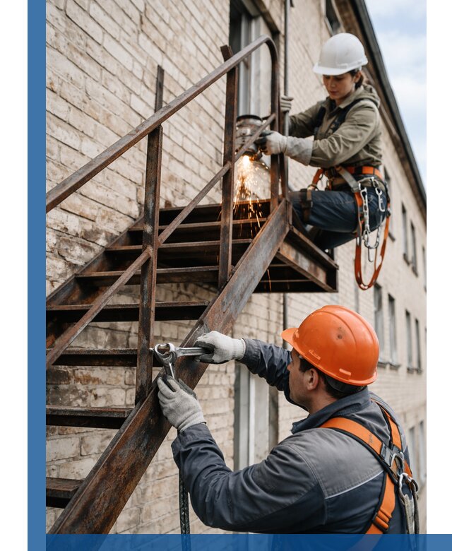 Ремонт и восстановление пожарных лестниц с выездом в Октябрьском