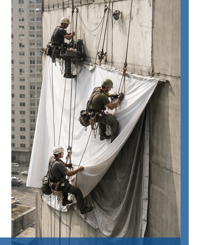 Замена баннерного полотна в Октябрьском от 6732 р. | ВЫСОТНИК-Ктб—заказать