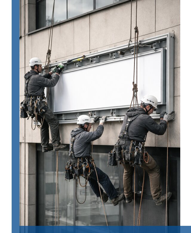 Профессиональный монтаж светового короба под ключ в Октябрьском