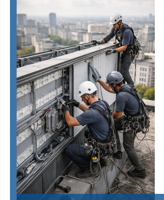 Профессиональное обслуживание крышной рекламы в Октябрьском под ключ