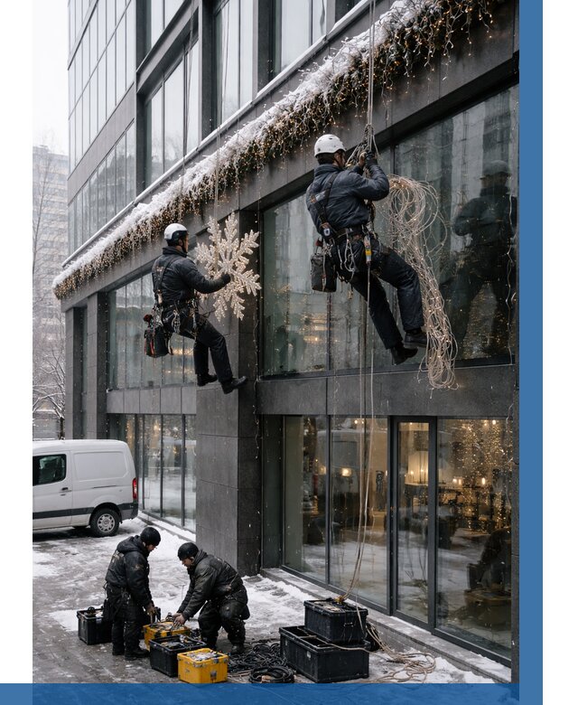 Демонтаж новогоднего оформления в Октябрьском от 5696 р. | ВЫСОТНИК-Ктб