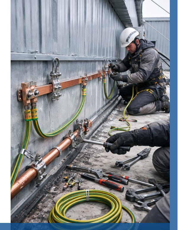 Монтаж заземления здания в Октябрьском от 25893 р. | ВЫСОТНИК-Ктб