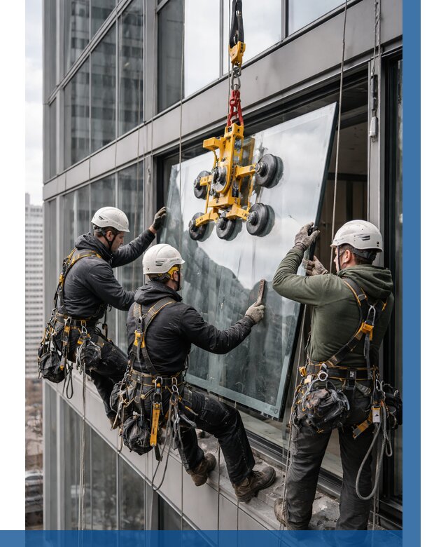 Фасадное остекление зданий под ключ в Октябрьском от 10357 р. | ВЫСОТНИК-Ктб