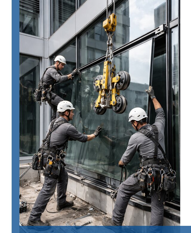 Структурное остекление фасадов в Октябрьском монтаж и обслуживание