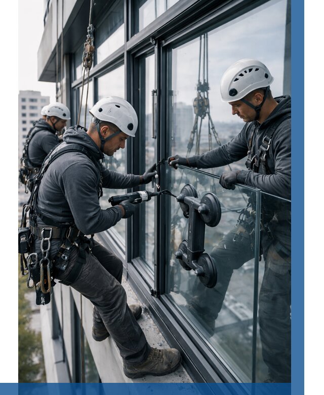 Витражное остекление зданий в Октябрьском от 3625 р. | ВЫСОТНИК-Ктб