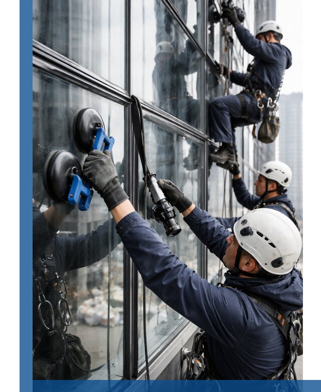 Радиусное остекление фасадов под ключ в Октябрьском с гарантиями