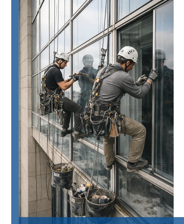 Ремонт витражных конструкций и фасадного остекления в Октябрьском