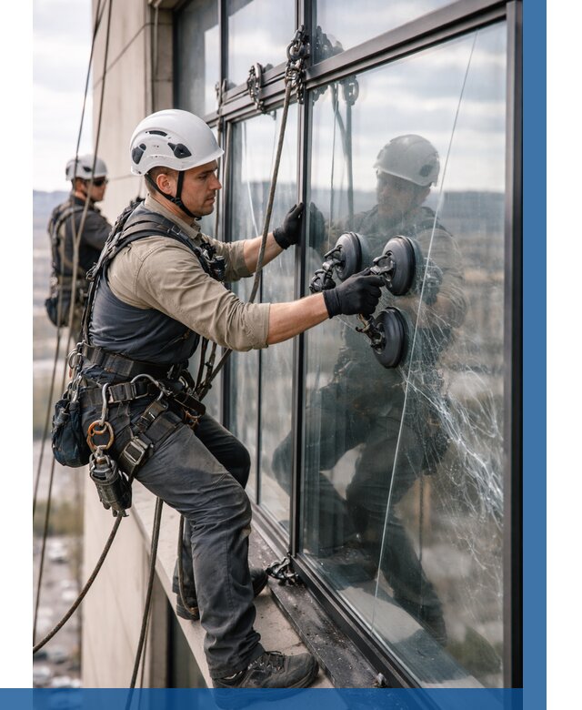 Замена стекла в витраже в Октябрьском под ключ от 8803 р. | ВЫСОТНИК-Ктб