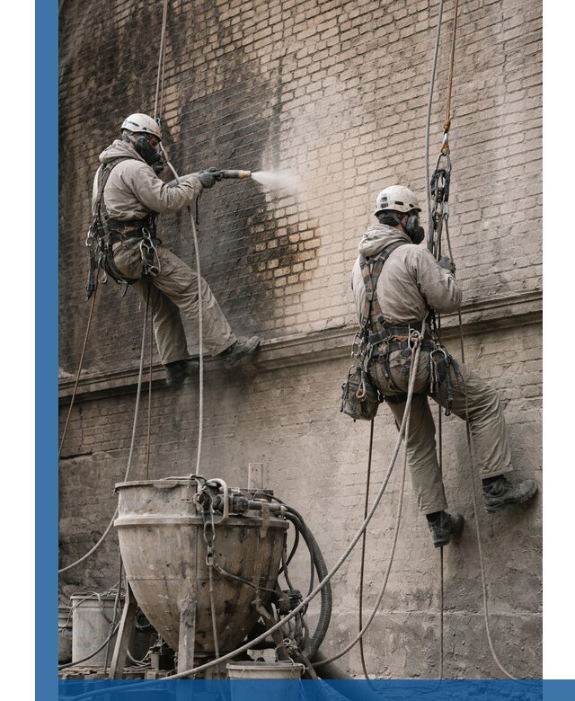 Пескоструйная очистка фасадов в Октябрьском профессионально