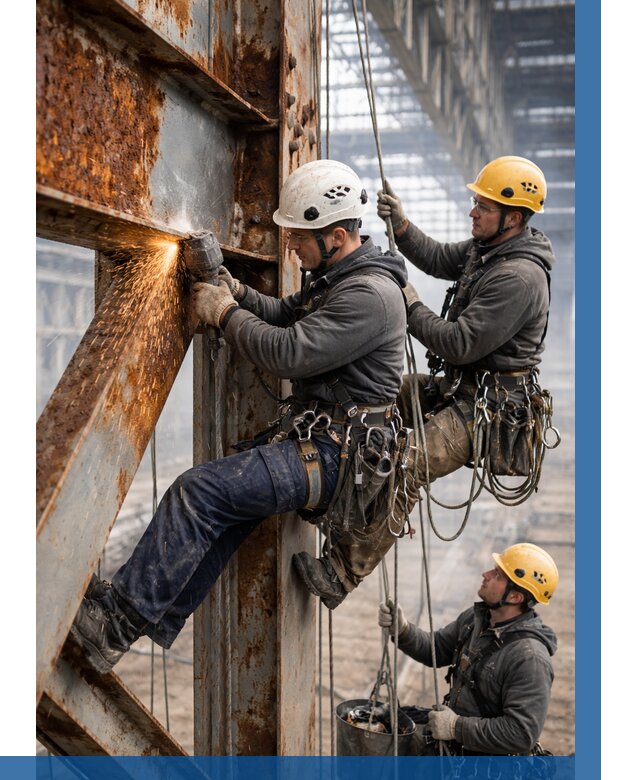 Зачистка металла от ржавчины в Октябрьском от 362 р. | ВЫСОТНИК-Ктб