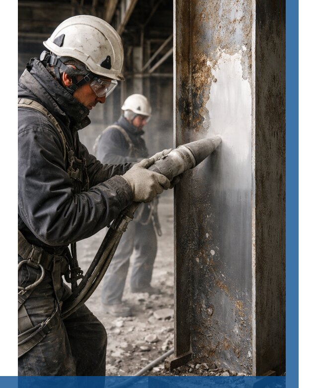 Удаление старой краски с металла в Октябрьском от 466 р. | ВЫСОТНИК-Ктб